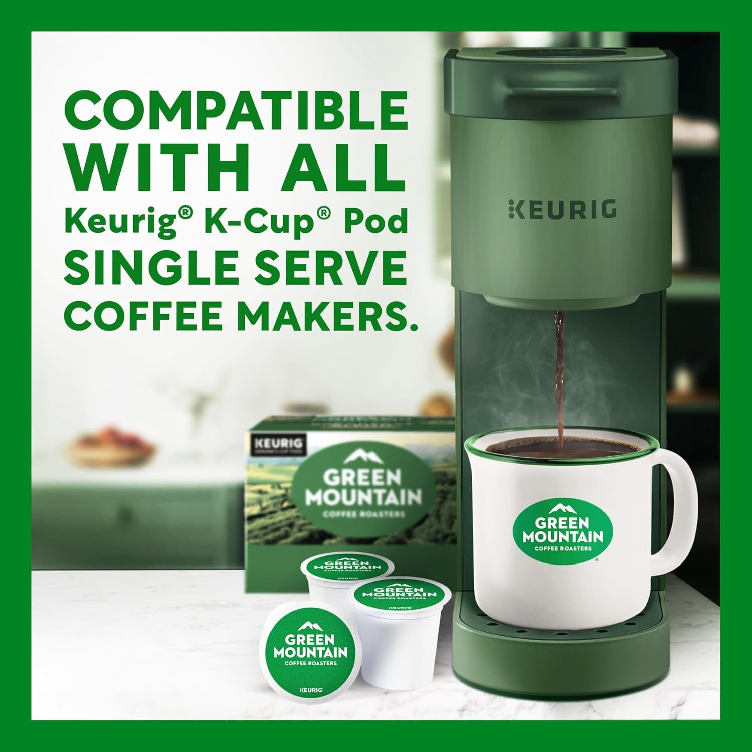Green Mountain Coffee Roasters Half Caff Keurig Single-Serve K-Cup pods, Mediu