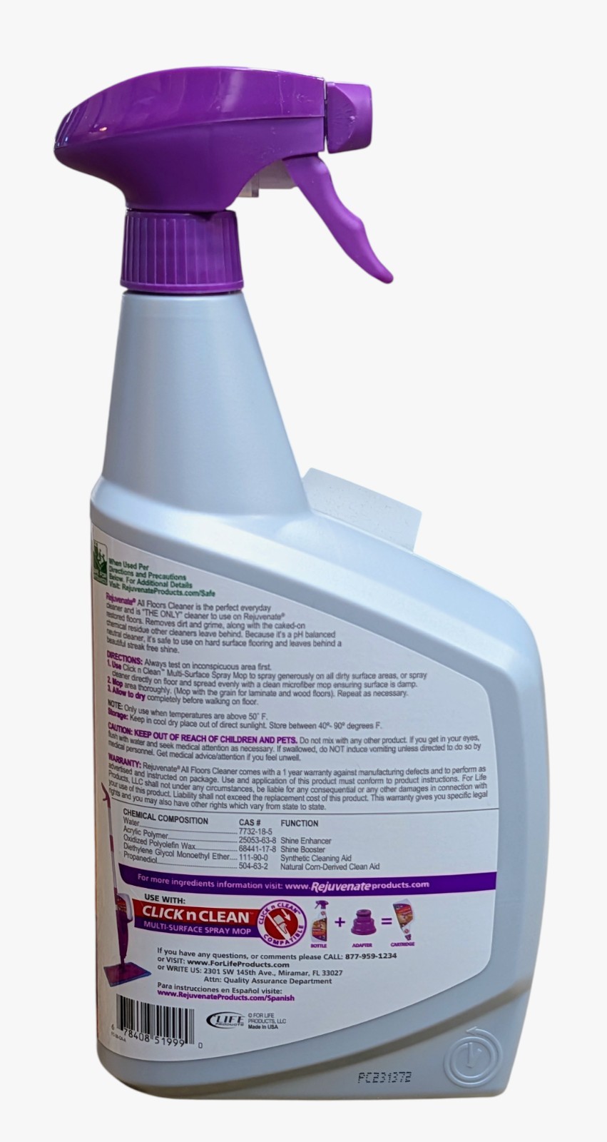 Rejuvenate All Floors Cleaner – Streak & Residue Free – 38 Fl Oz.