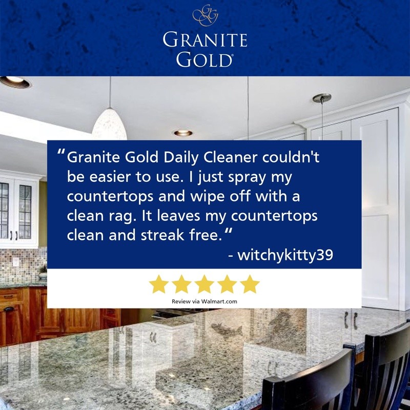 Granite Marble Quartz Daily Cleaner Streak-Free Citrus Scent Natural Stone 24oz