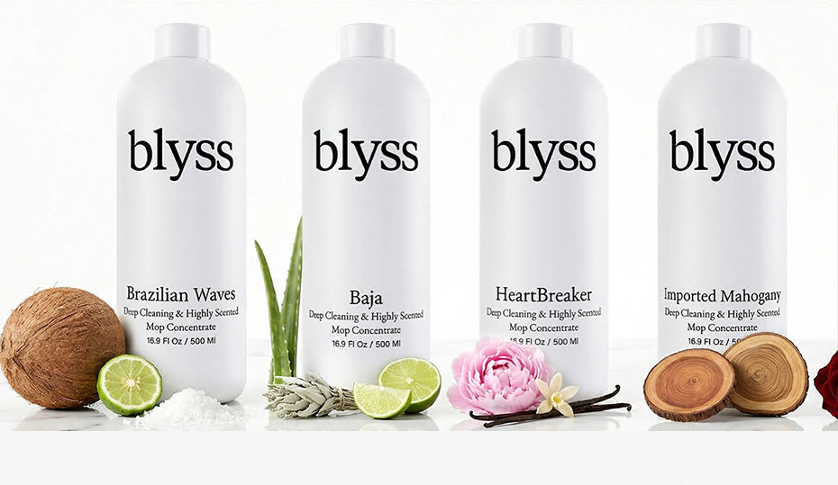 Blyss Mop Soap 4 Variety Pack Brazilian Waves Heartbreaker Baja Sunwashed Linen