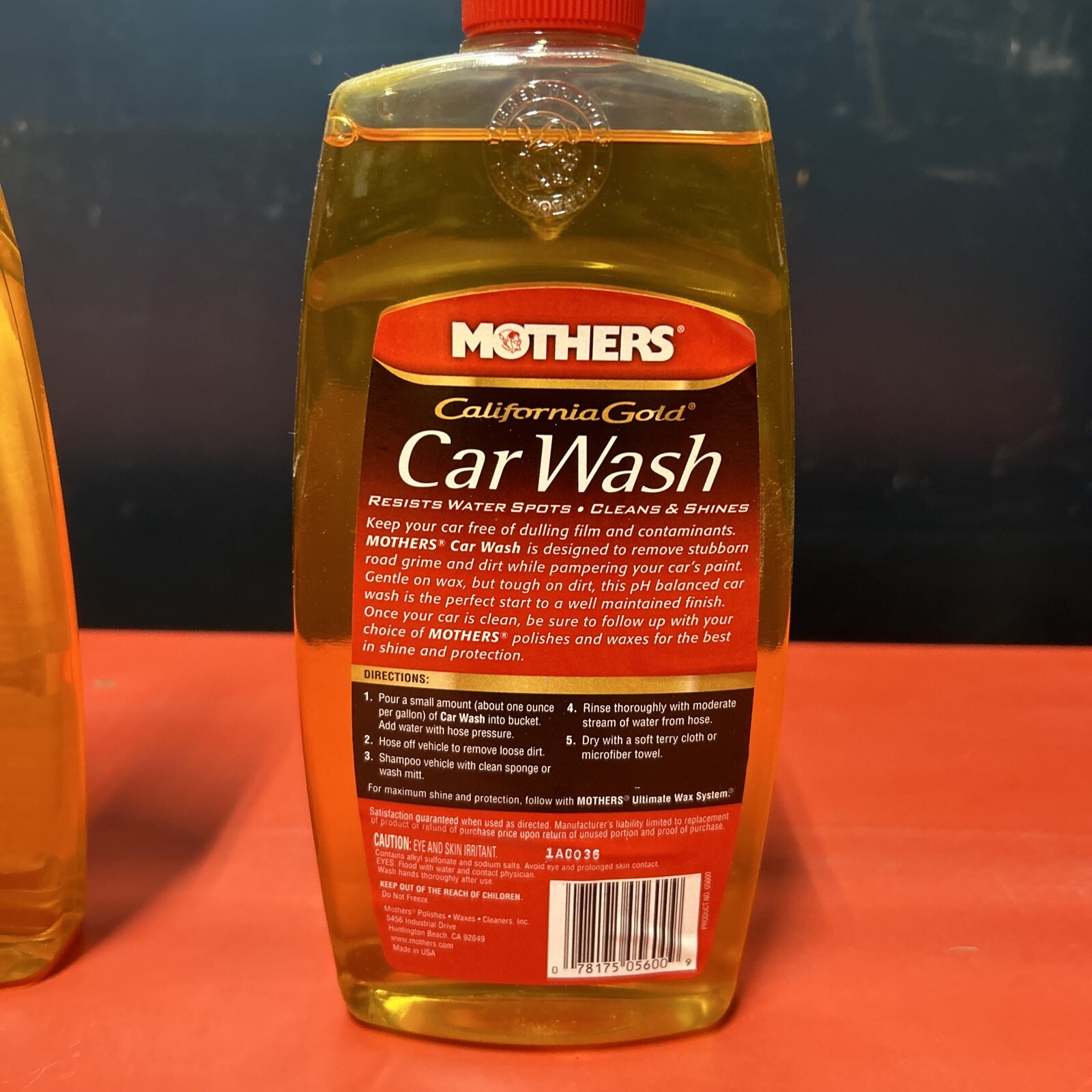 Mothers 5600 PH Balance Cleaner California Gold Car Wash 16 oz. (Lot of 2)