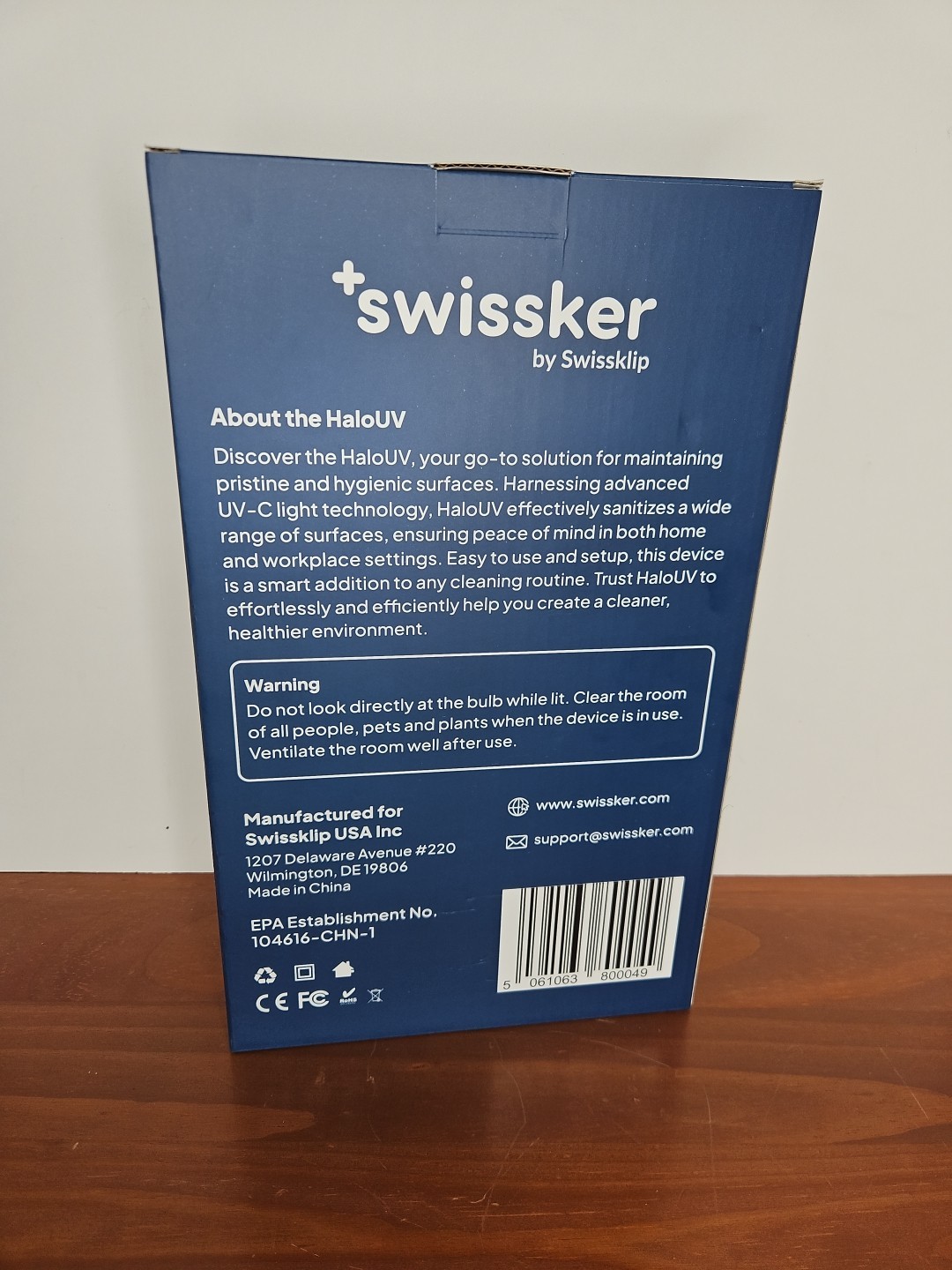 HaloUV Swissker by Swissklip HaloClean UV Original, Home Disinfection Device New