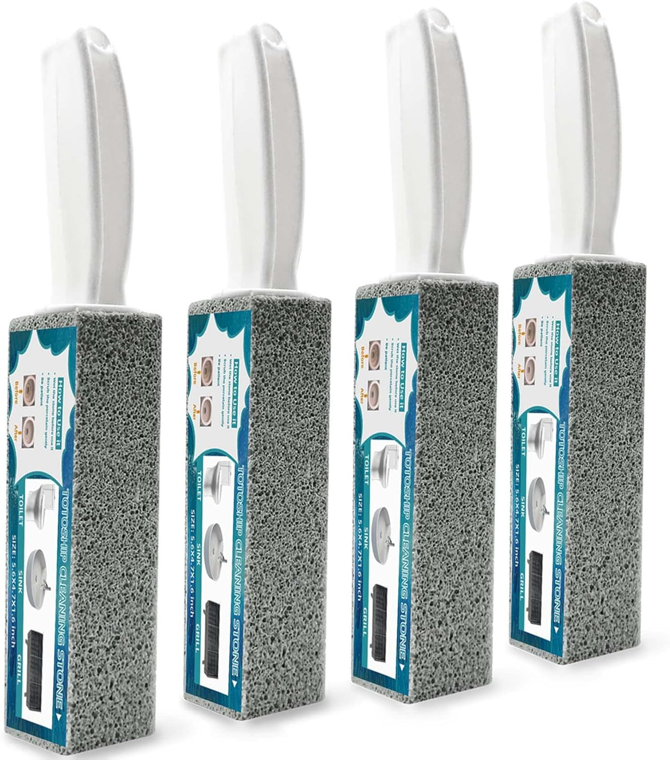 Pumice Stone for Toilet Cleaning with Handle Toilet Stone, Removing Hard Wate…