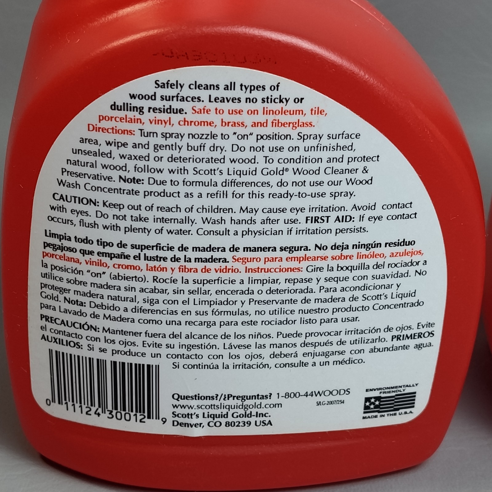 Scott’s Liquid Gold Wood Wash Ready-To-Use Spray Bottle 24 oz Discontinued 2 pcs