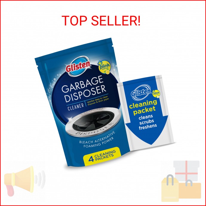 Glisten Garbage Disposer Cleaner and Freshener, Sink Disposal Odor Eliminator wi