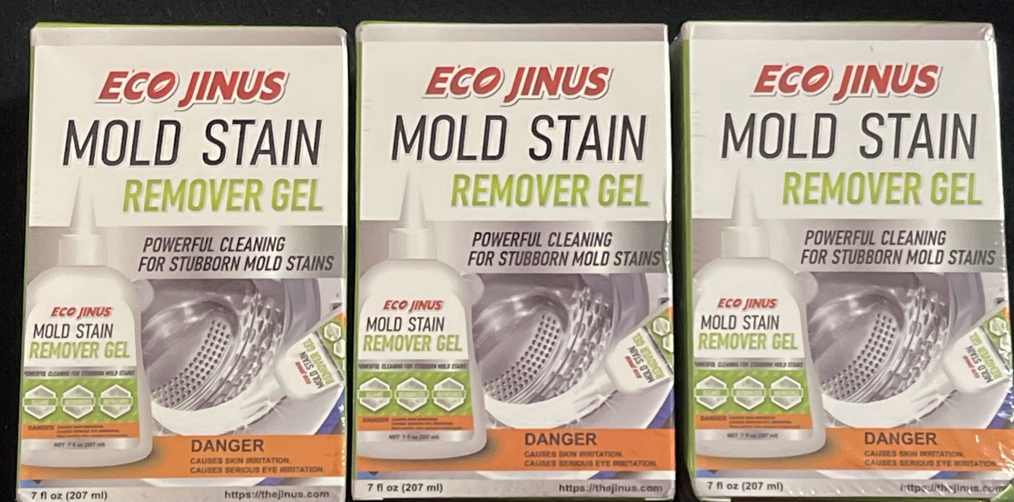 Eco Jinus Mold Stain Remover Gel 7oz , 3 Pack Washing Machine, Rubber Seals