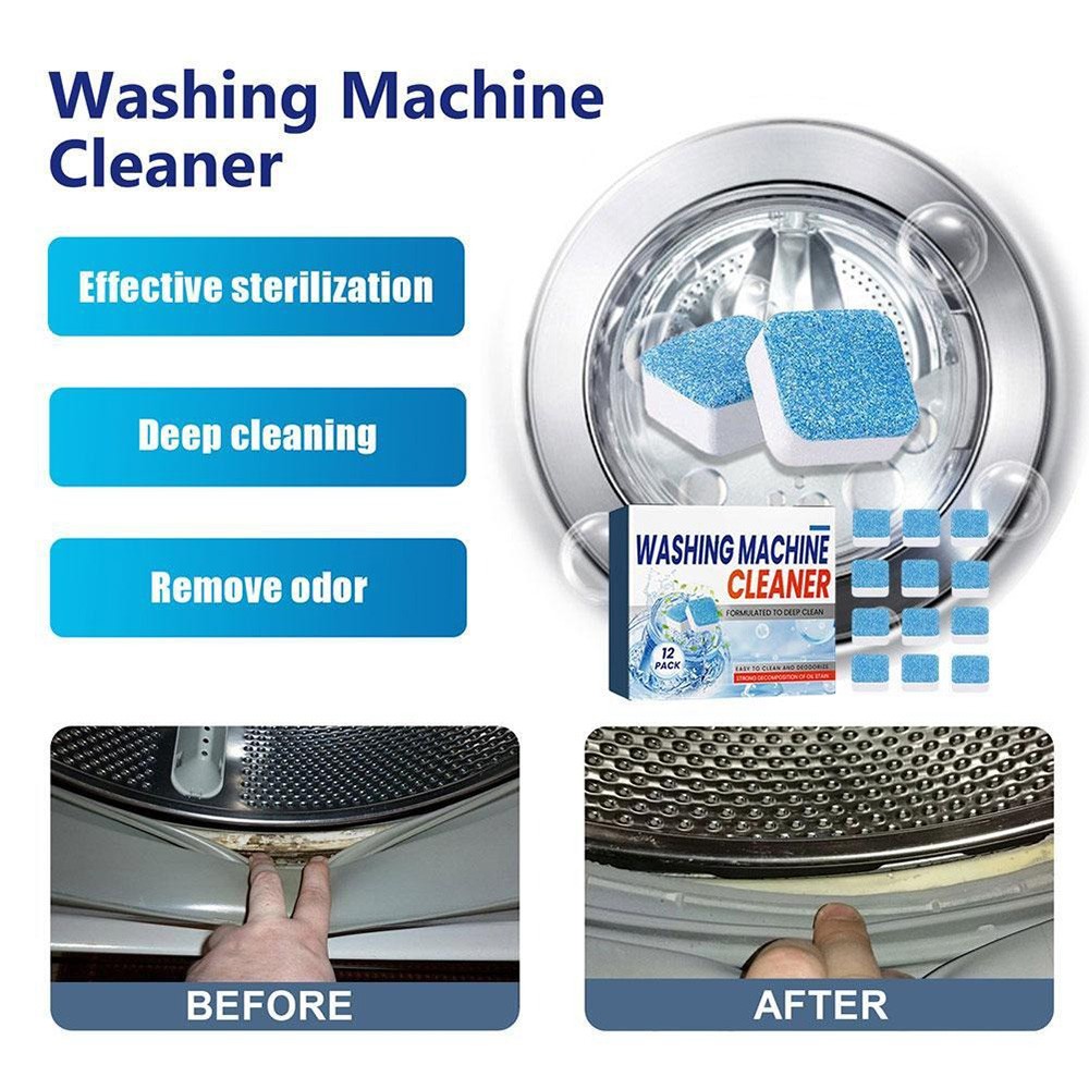 12/24pcs Washing Machine Cleaner Descaler Deep Cleaning Tablets Efficient
