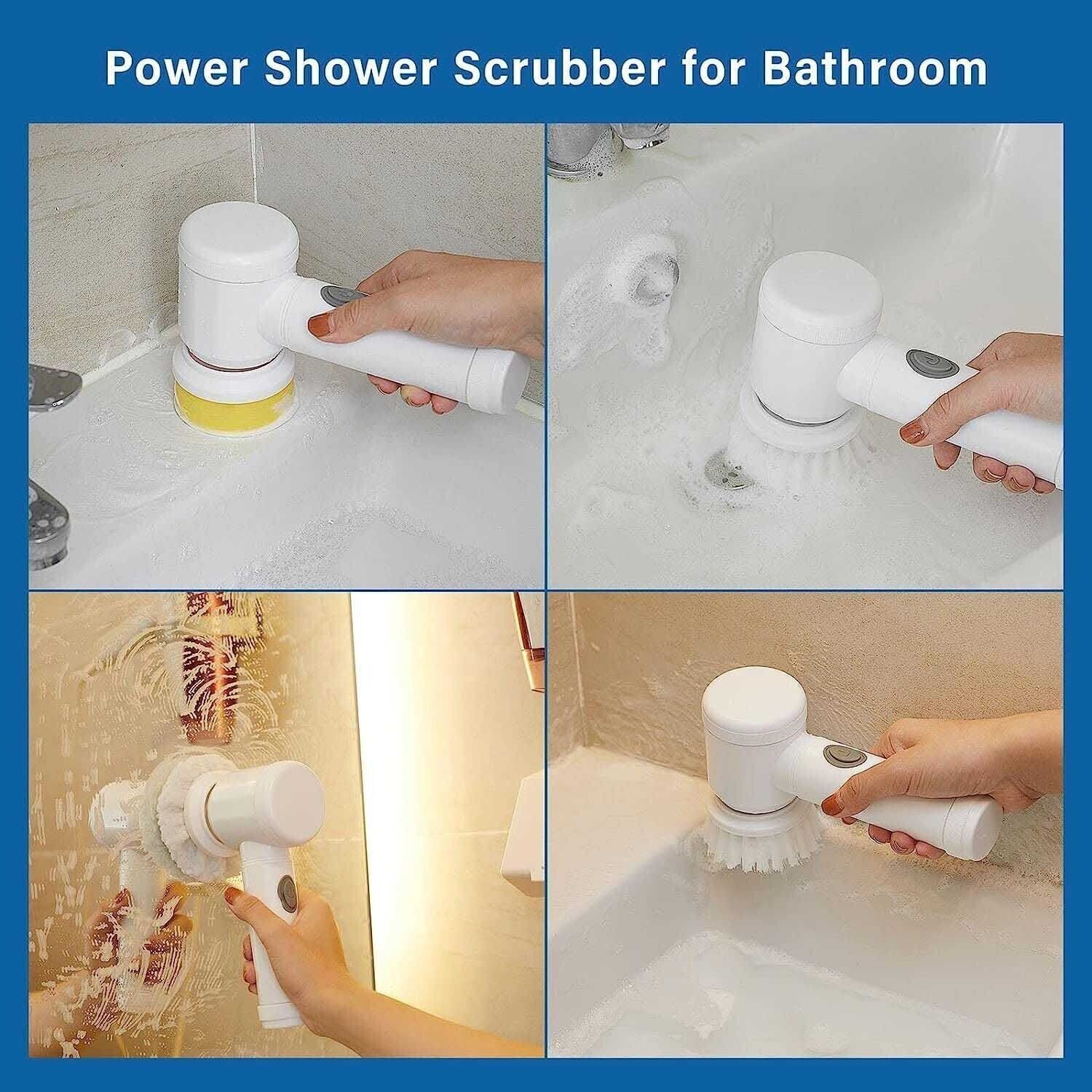 5 in 1 Electric Cleaning Brush Handheld Kitchen Cleaner Cordless Spin Scrubber