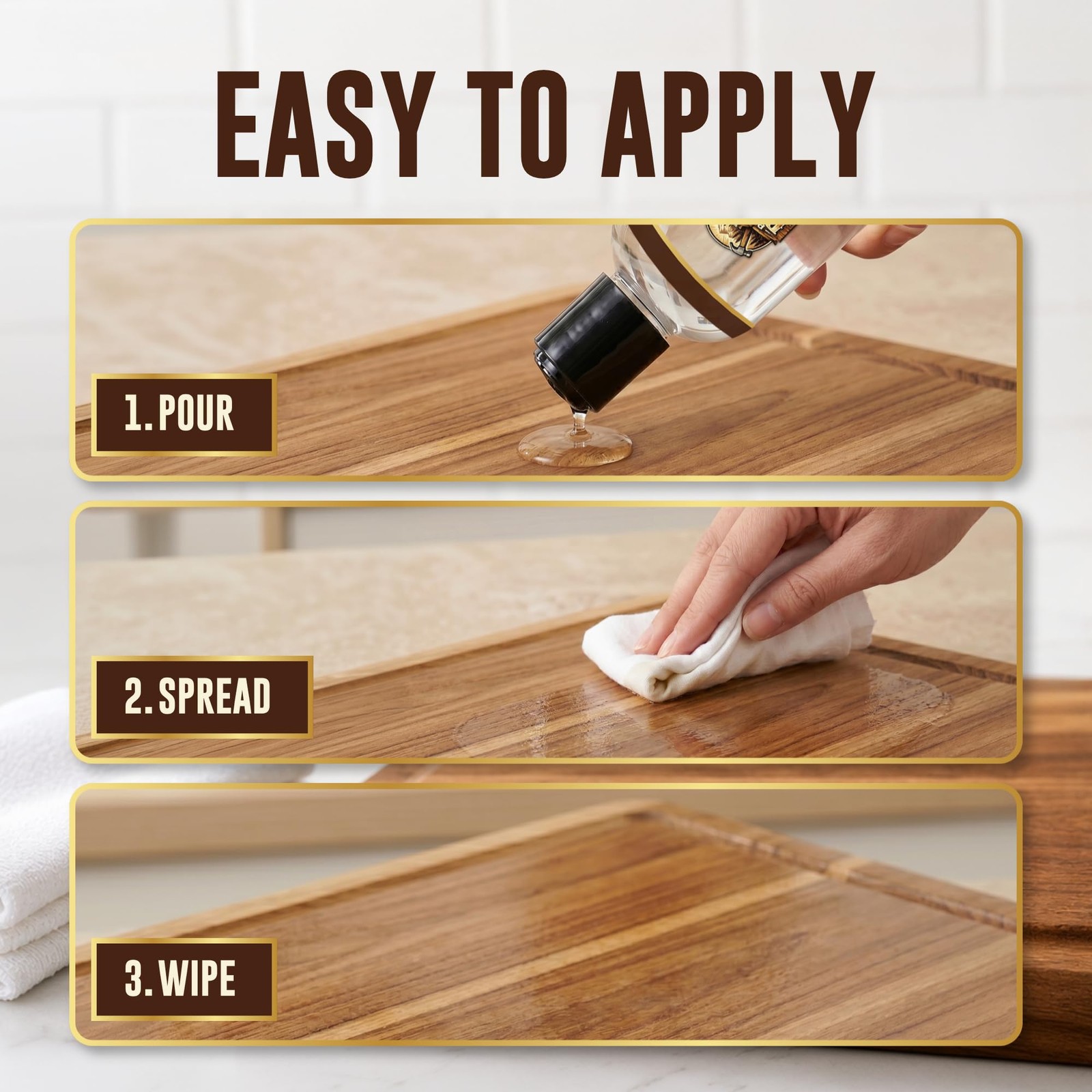 Food Grade Mineral Oil for Cutting Boards & Butcher Block – USP 100% Pure & O…