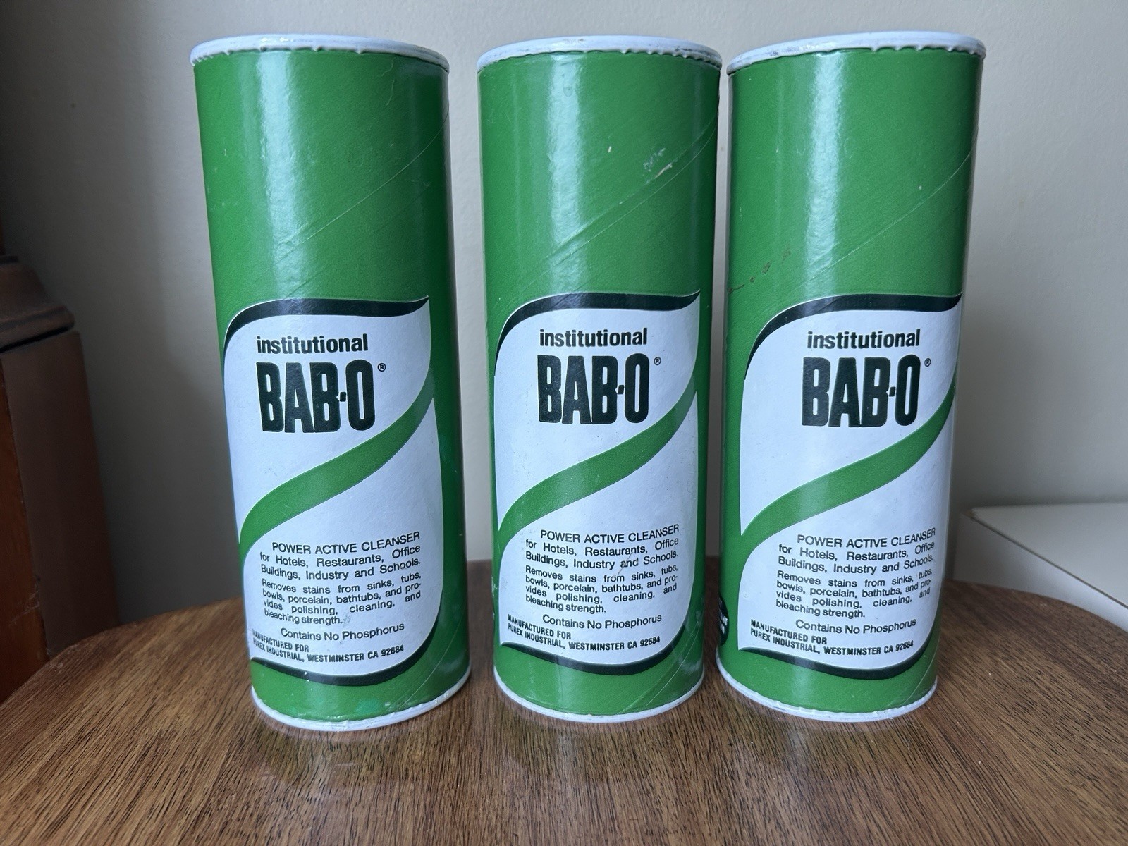 Vintage 21 Oz BAB-O Cleaner with Bleach LOT of 3 SEALED