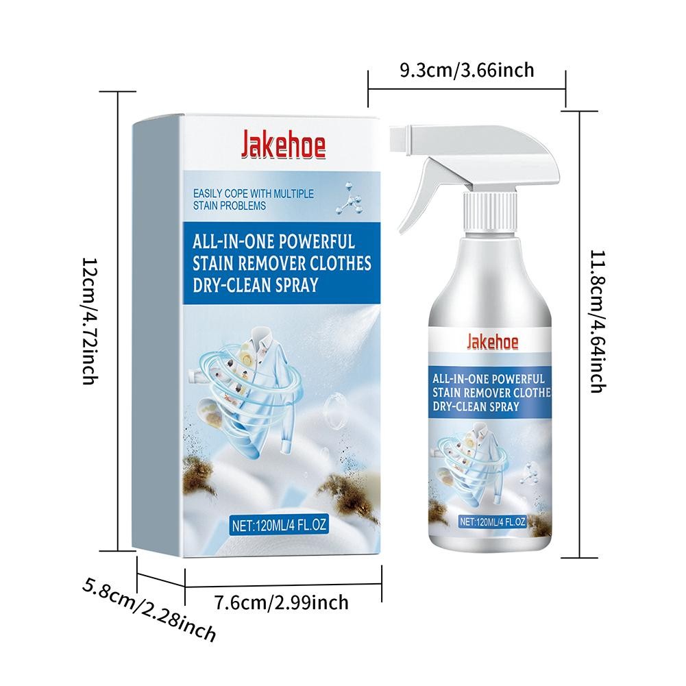 3X All-in-One Powerful Stain Remover Clothes Dry-Clean Spray 120ml HO T