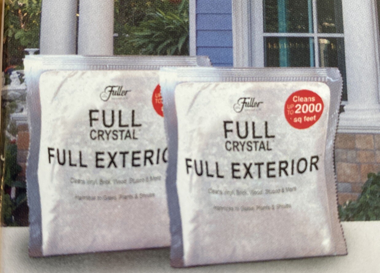 Full Exterior Refill Kits-Crystal Powder Siding Cleaner Packets Non-Toxic, 2 Pk