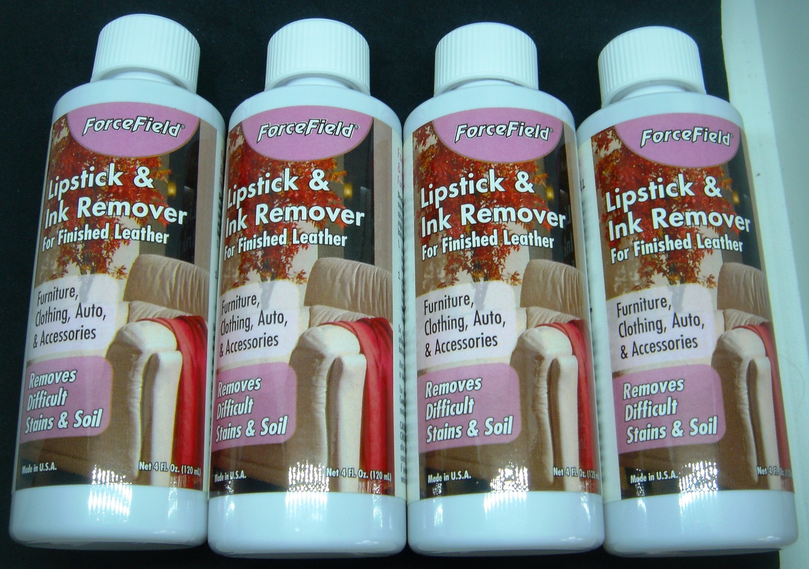 FORCEFIELD LIPSTICK & INK REMOVER FROM FINISHED LEATHER 4oz.FREE FAST SHIPPING