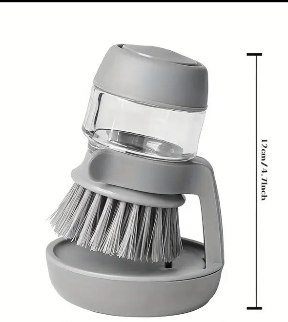 Dish Scrub Brush with Soap Dispenser – Palm Scrub Washing Brush for Dishes Pots