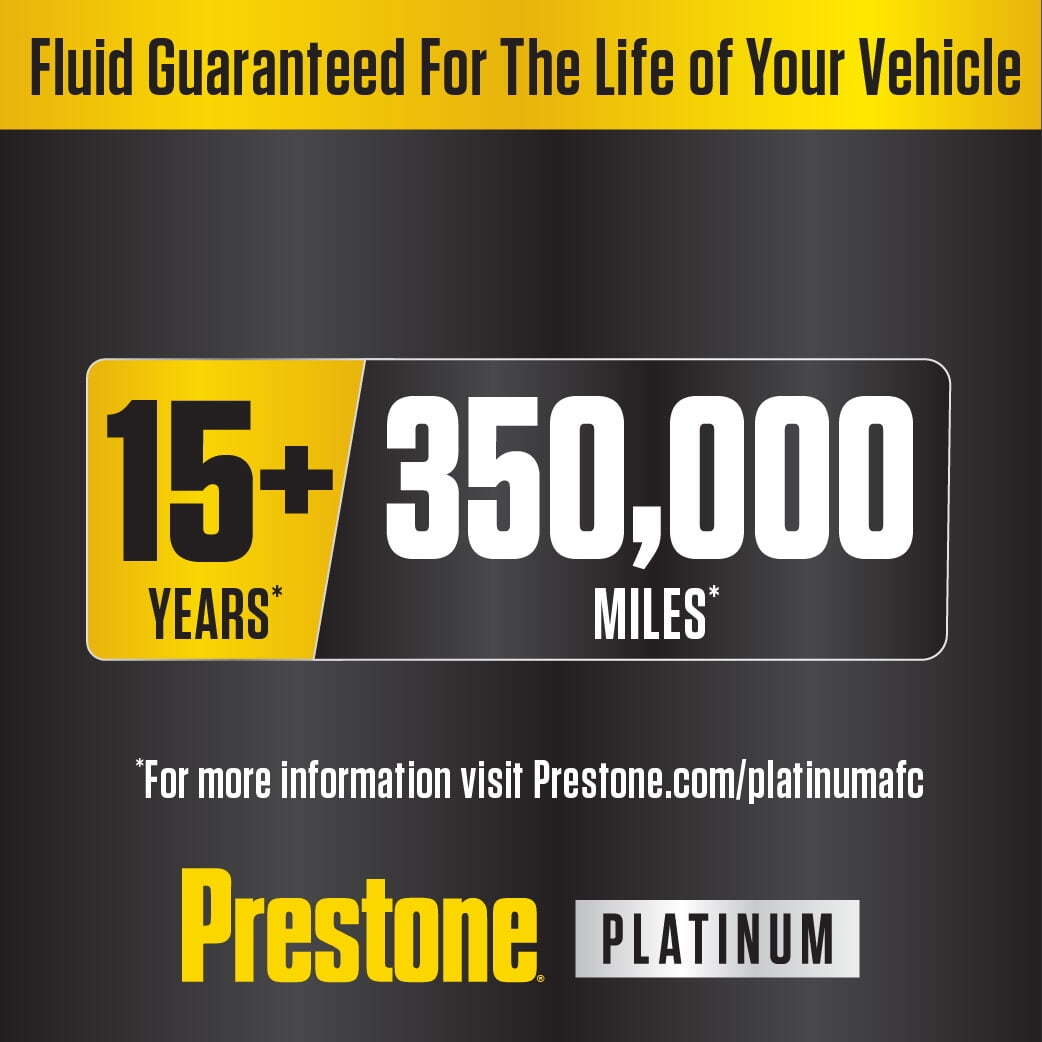 Prestone Platinum Antifreeze/Coolant-15yr/350k Mi All Vehicles Concentrate1gal