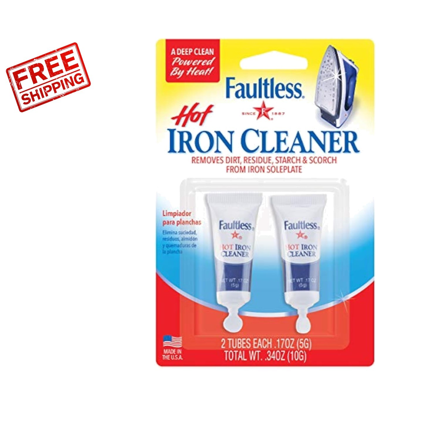 Non-Toxic Hot Iron Cleaner – Cleans Melted Fabrics & Starch at High Temperatures