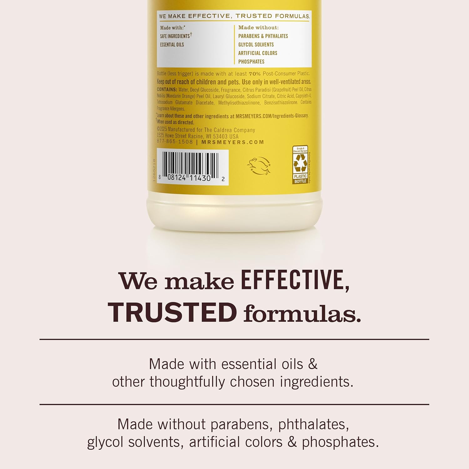 MRS. MEYER’S CLEAN DAY Multi-Surface Everyday Cleaner, Daisy Scent, 16 Fl Oz Bot