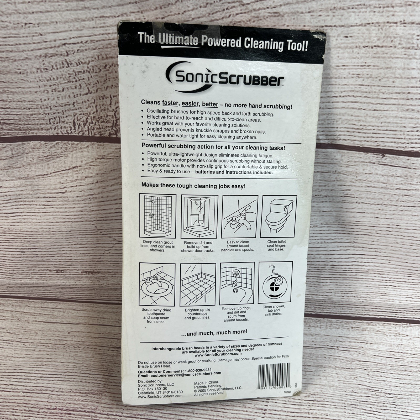 Sonic Scrubber Bathroom Tool Power Cleaner Tool for Tubs Showers Sinks Tiles New