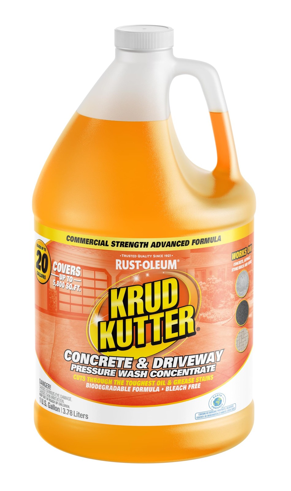 Concrete & Driveway Pressure Washer Concentrate & Manual Use Cleaner | Cuts T…