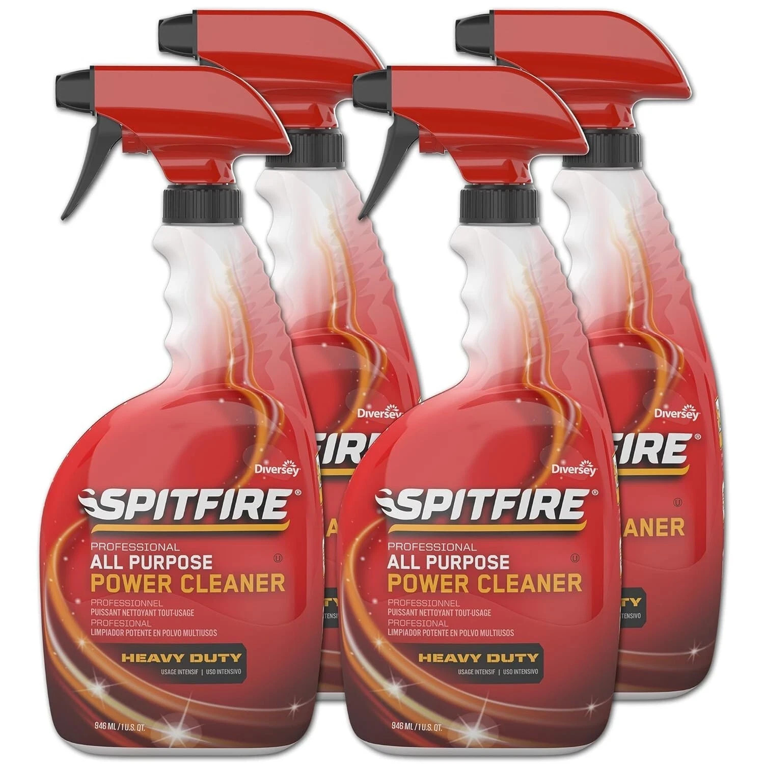 Spitfire All Purpose Power Cleaner Fresh Crisp Pine Scent Liquid 32 oz 4/Carton