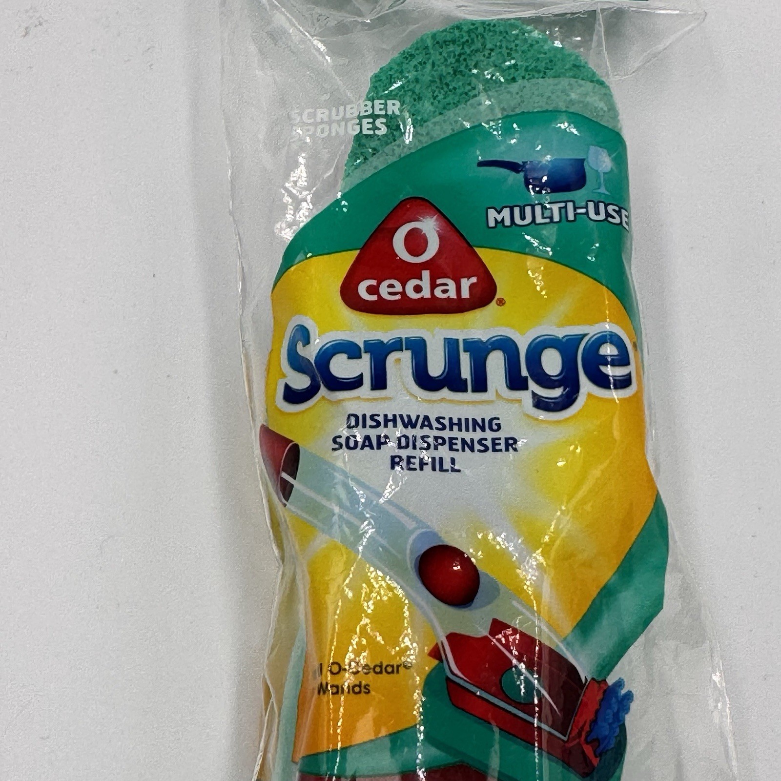 2 Pack O-Cedar Scrunge Multi Use Dishwasher Soap Dispenser Wand Refill 2015 NOS