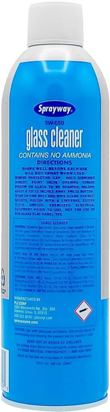 Sprayway SW050-12 Glass Cleaner 19 Oz Pack of 12 Cleaning Products Household