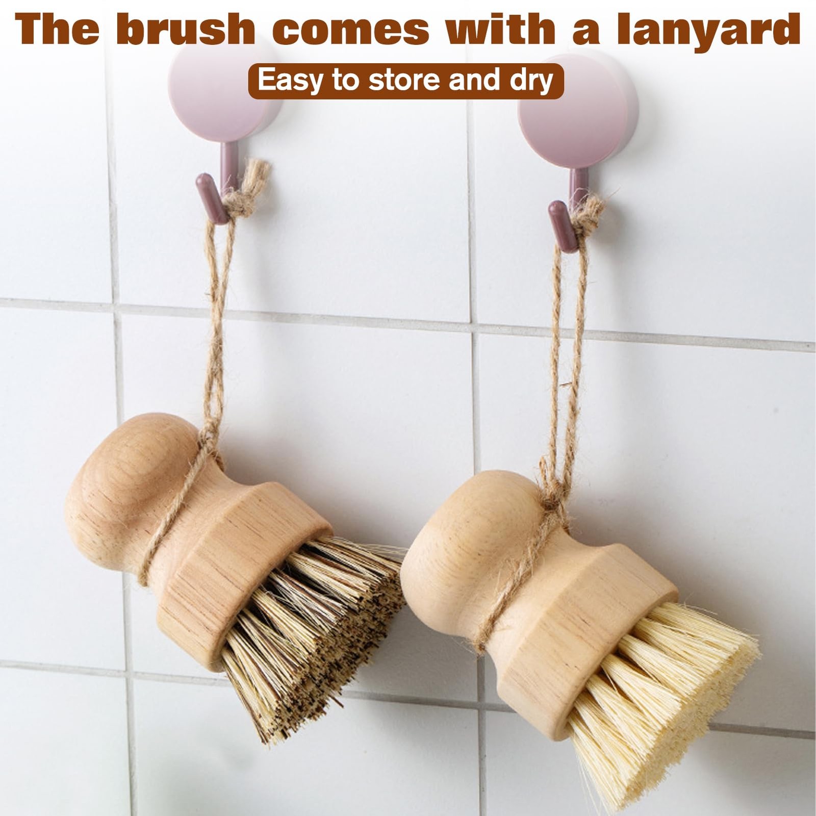 3 Pcs Cutting Board Oil Wax Applicator and Scrub Brush Set Natural Bamboo Woo…