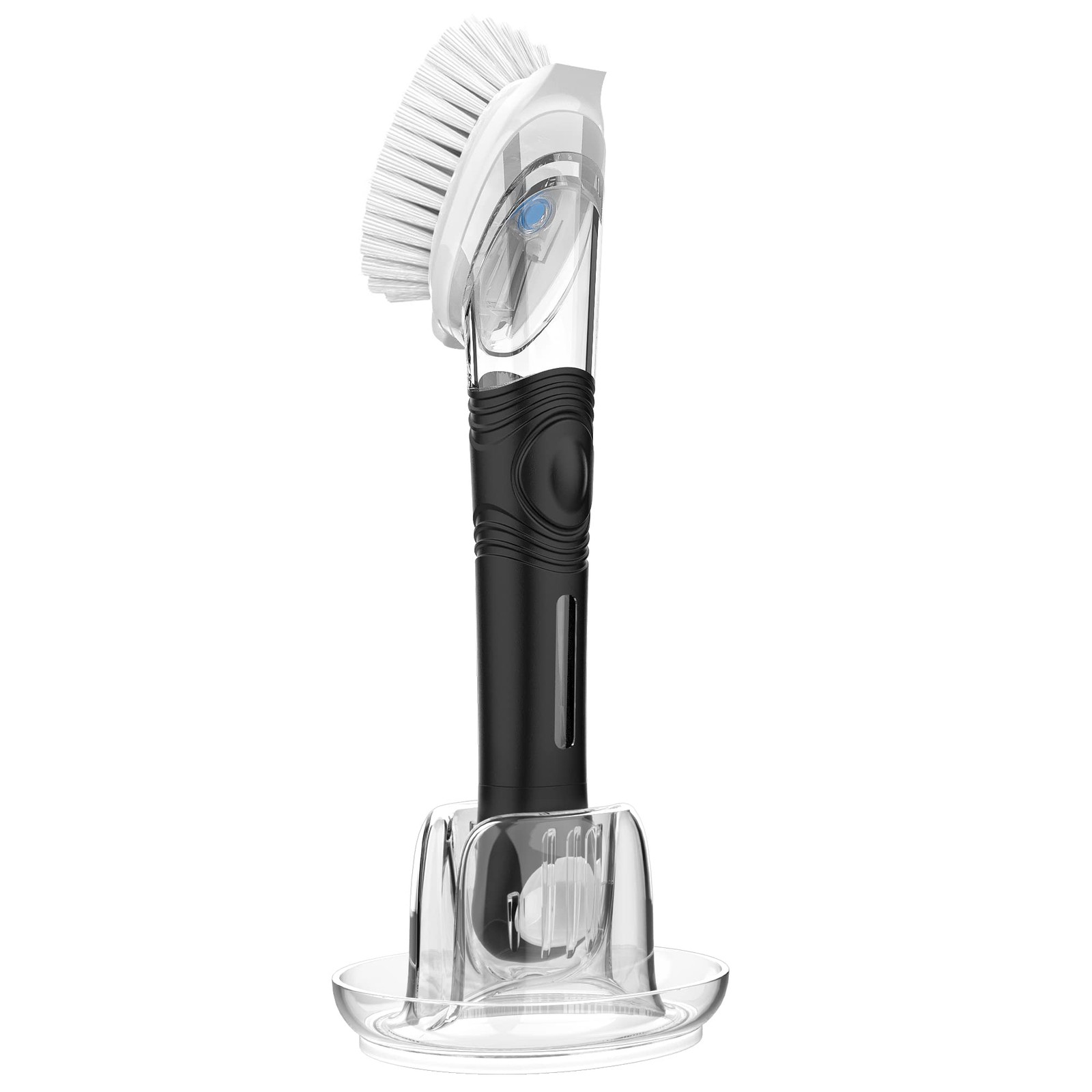 Soap Dispensing Dish Brush Set with Holder for Pot and Sink Cleaning