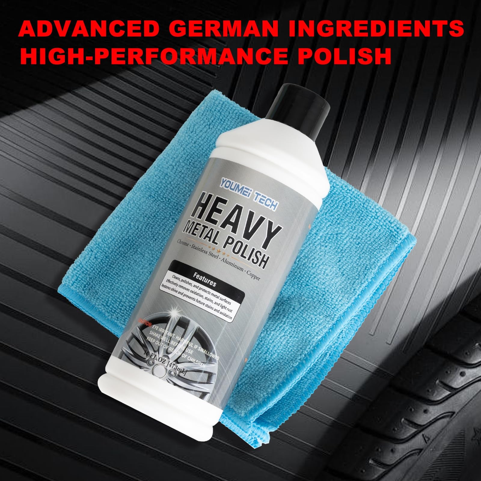 Metal Polish (16oz) & Chrome & Aluminum & Stainless Steel Polish, Multi Purpo…