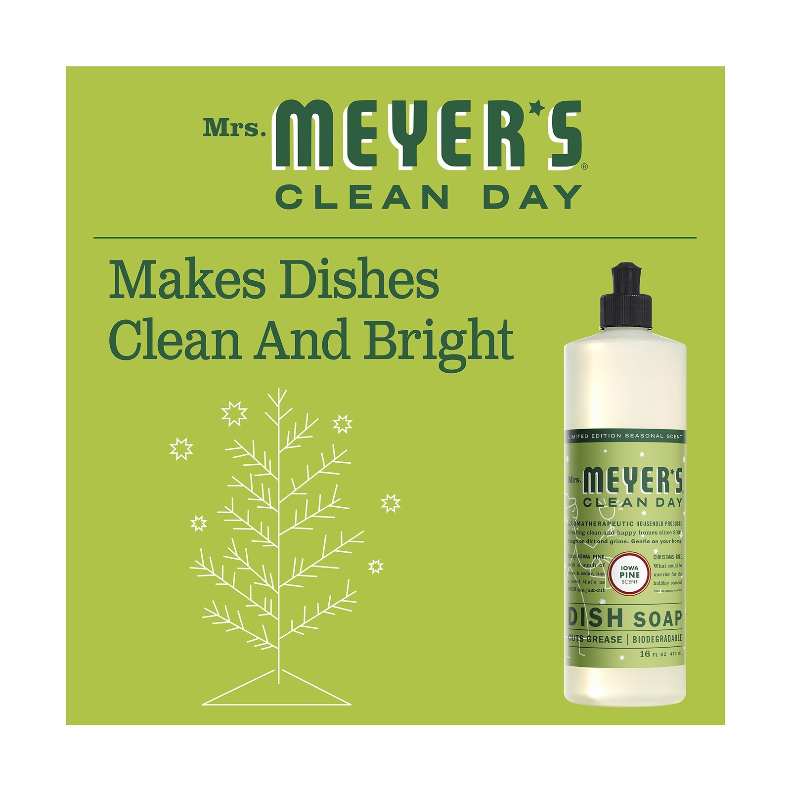 Mrs. Meyer’s Liquid Dish Soap, Biodegradable Formula, Limited Edition Iowa Pi…