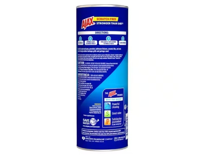 Ajax Powder Cleanser with Bleach, Scratch-Free Formula, 21 oz Bottle