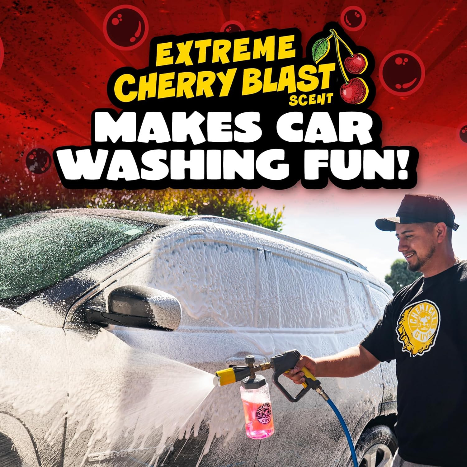 Maxi Suds II Foaming Car Wash Soap – High Foam Car Wash Soap, Cherry Scent Shamp