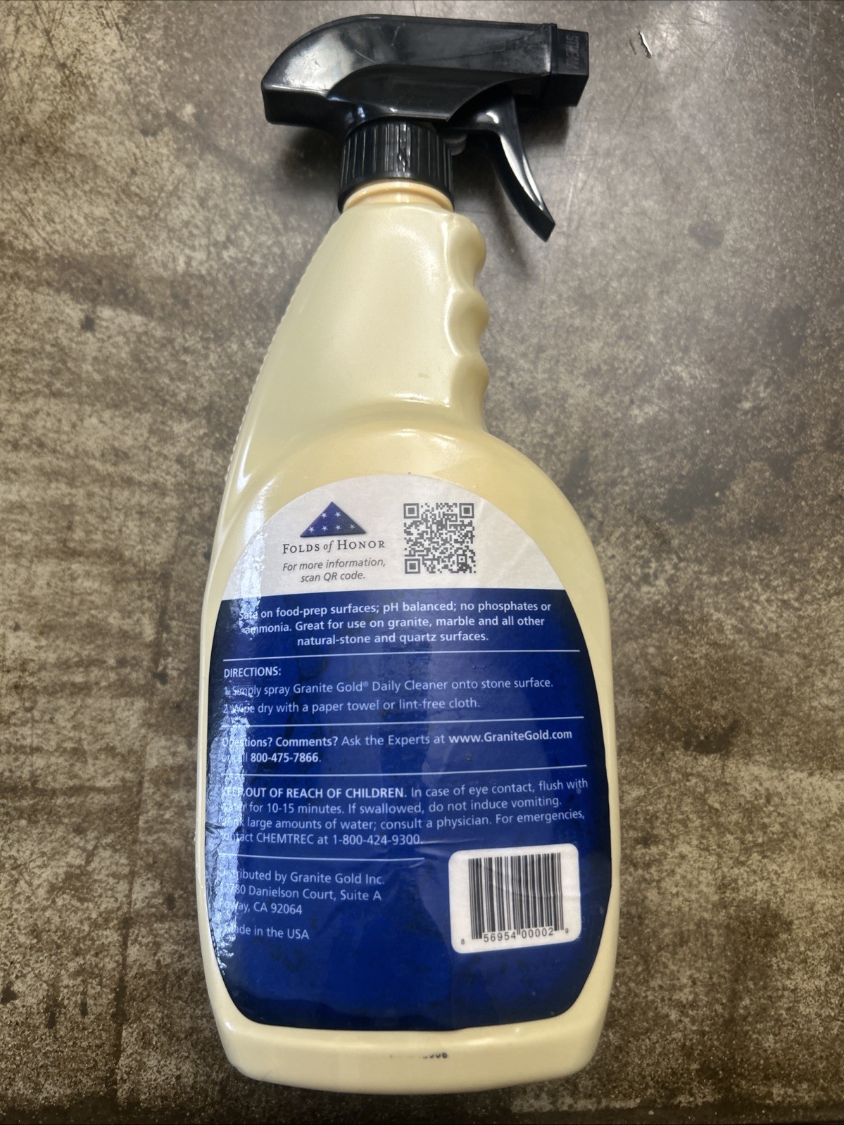 Daily Cleaner for Granite Marble Quartz Spray Bottle 24 fl oz