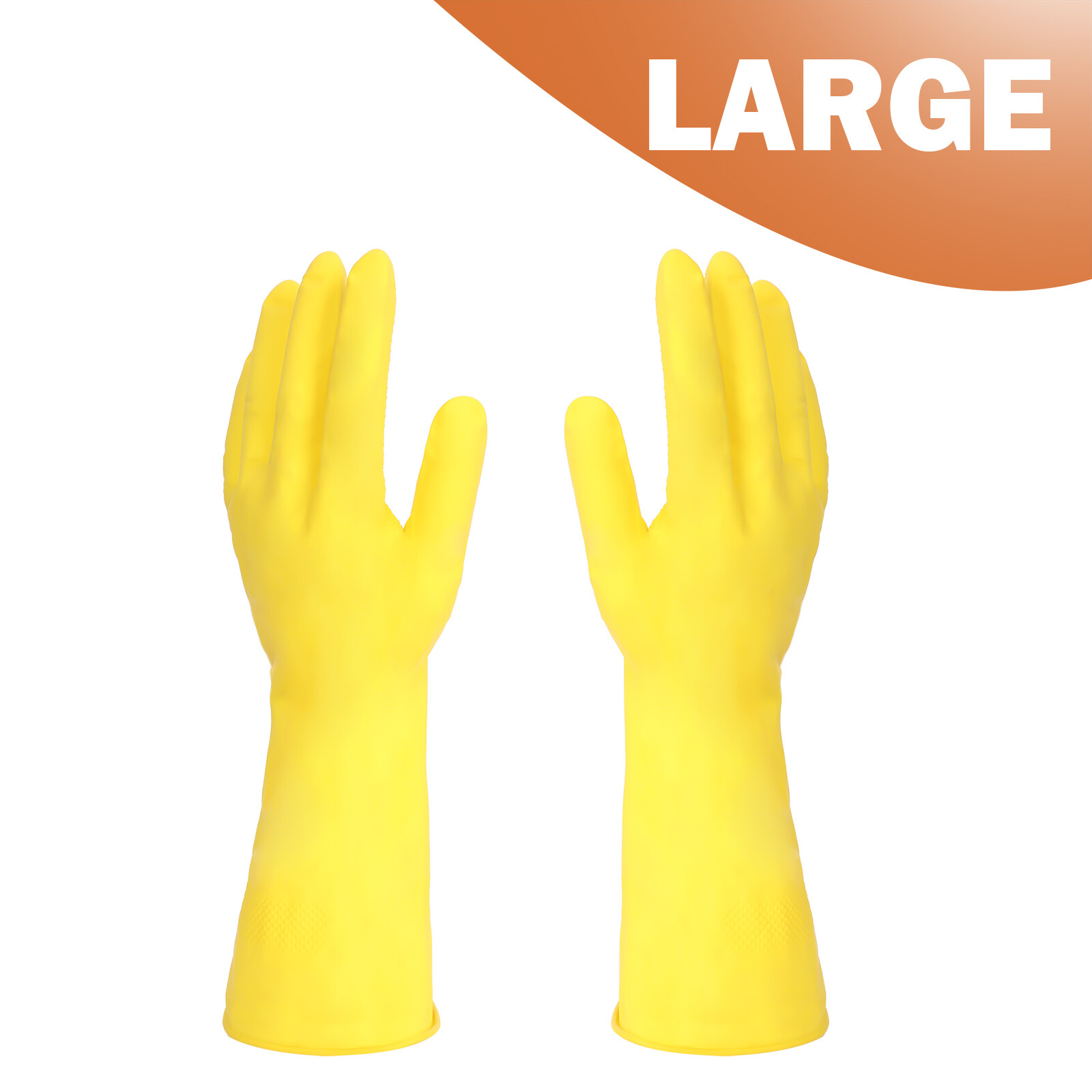 72 Pairs Yellow Cleaning Dish Gloves Professional Rubber Latex Gloves Wholesale