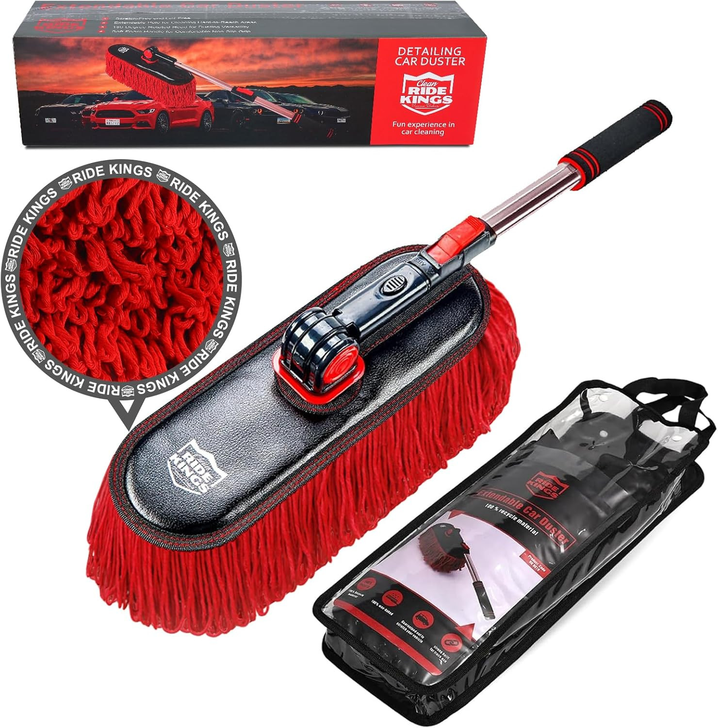 Car Duster Exterior Scratch Free,Soft Car Brush Kit for Truck,SUV,RV and Motorcy