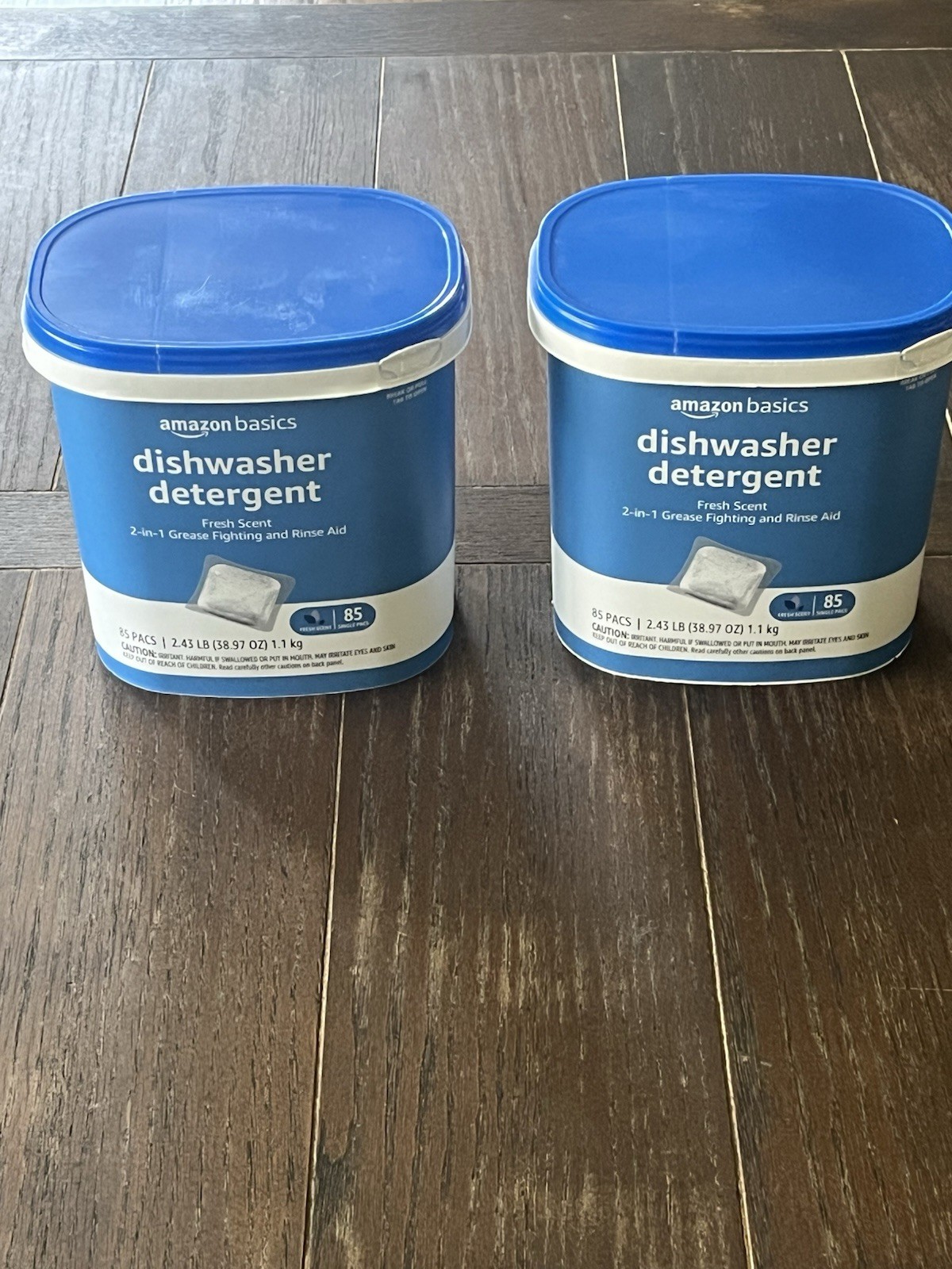 Amazon Basics Dishwasher Detergent Pacs Fresh Scent, 170 (2 x 85) Count Pods NEW