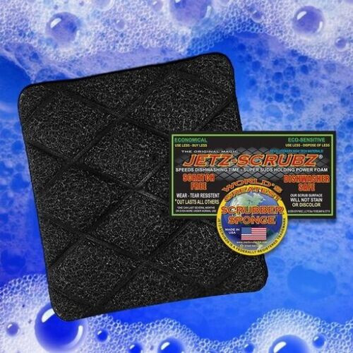 Jetz-Scrubz Original Magic Kitchen Scrubber Sponges Rectangle J27, Pack of 3