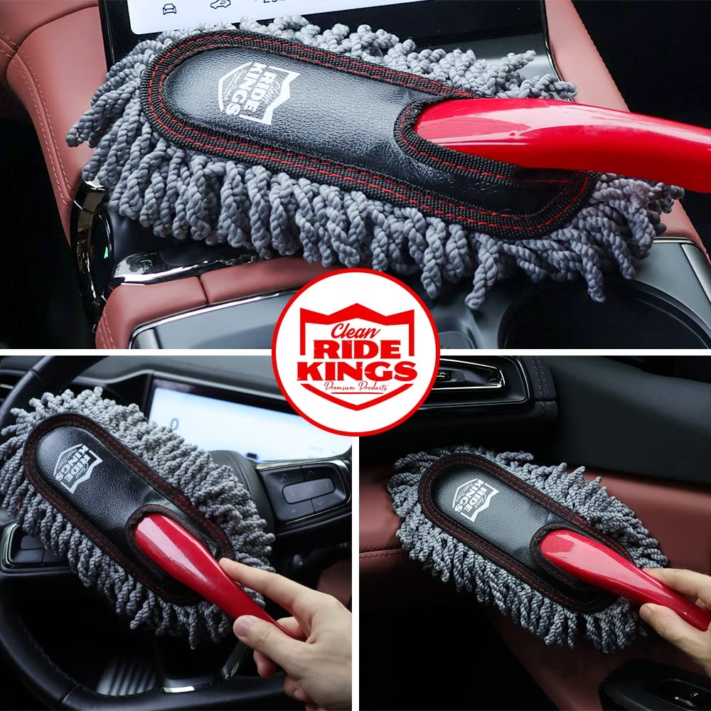 Car Duster Exterior Scratch Free, Extendable Handle, Detail Brush Kit for Veh…