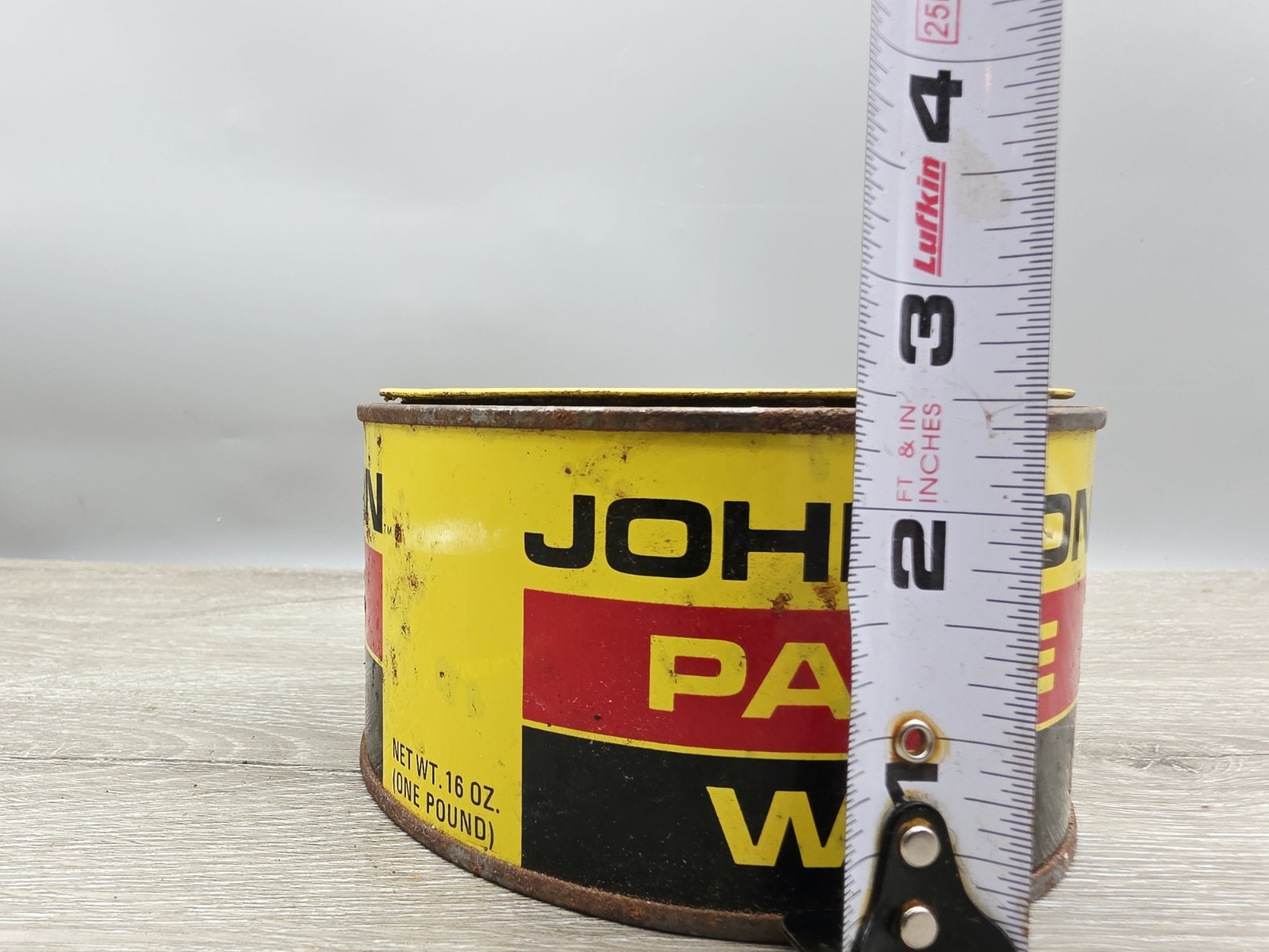 SC Johnson Paste Wax 16 oz Open Can Discontinued USA. 17.4 Oz Weight!!