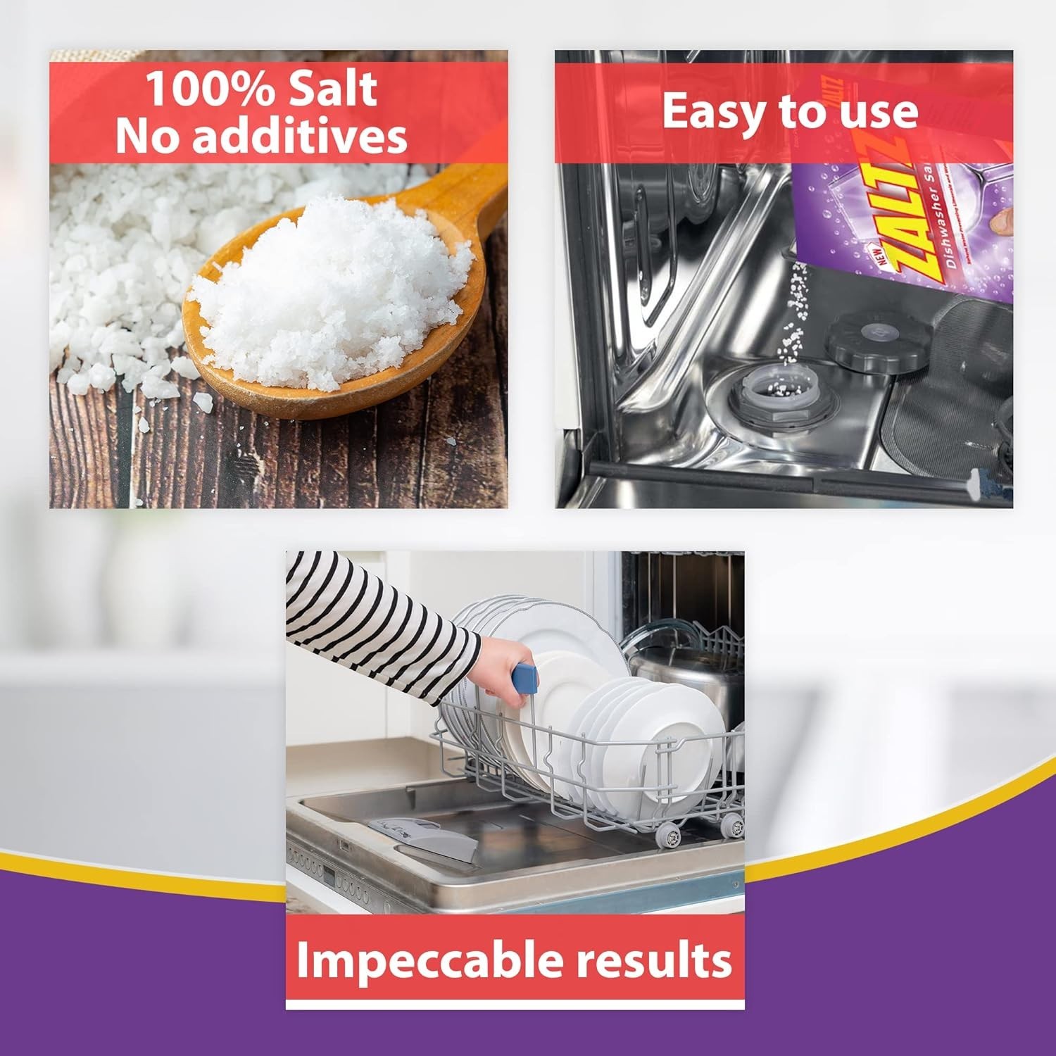 Water Softener, Cleaner, Rinse Aid With Easy Pour Spout – Real Salt For Dishw…