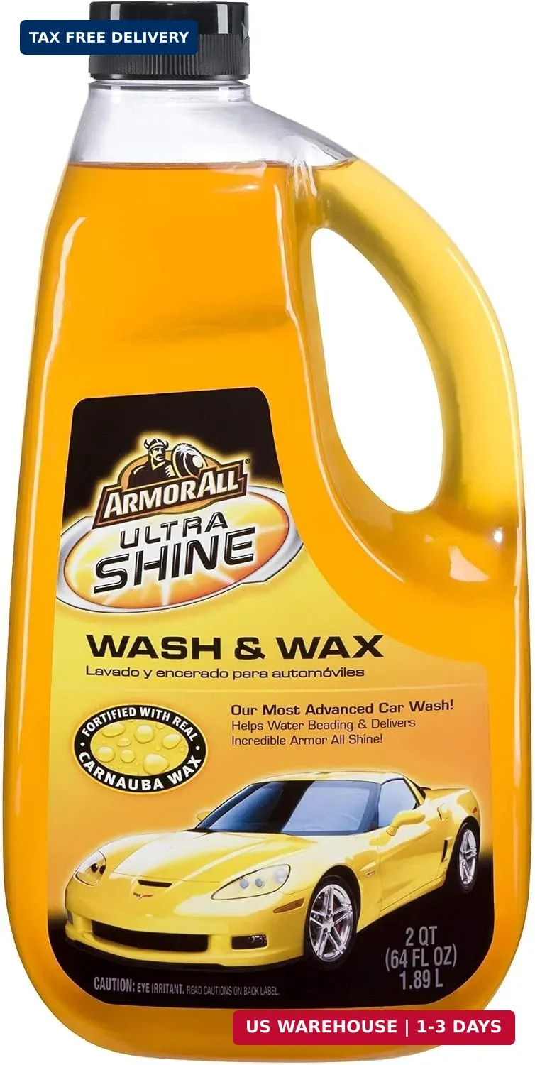 Armor All Ultra Shine Car Wash and Car Wax,Cleaning Fluid for Cars,Trucks,Motorc