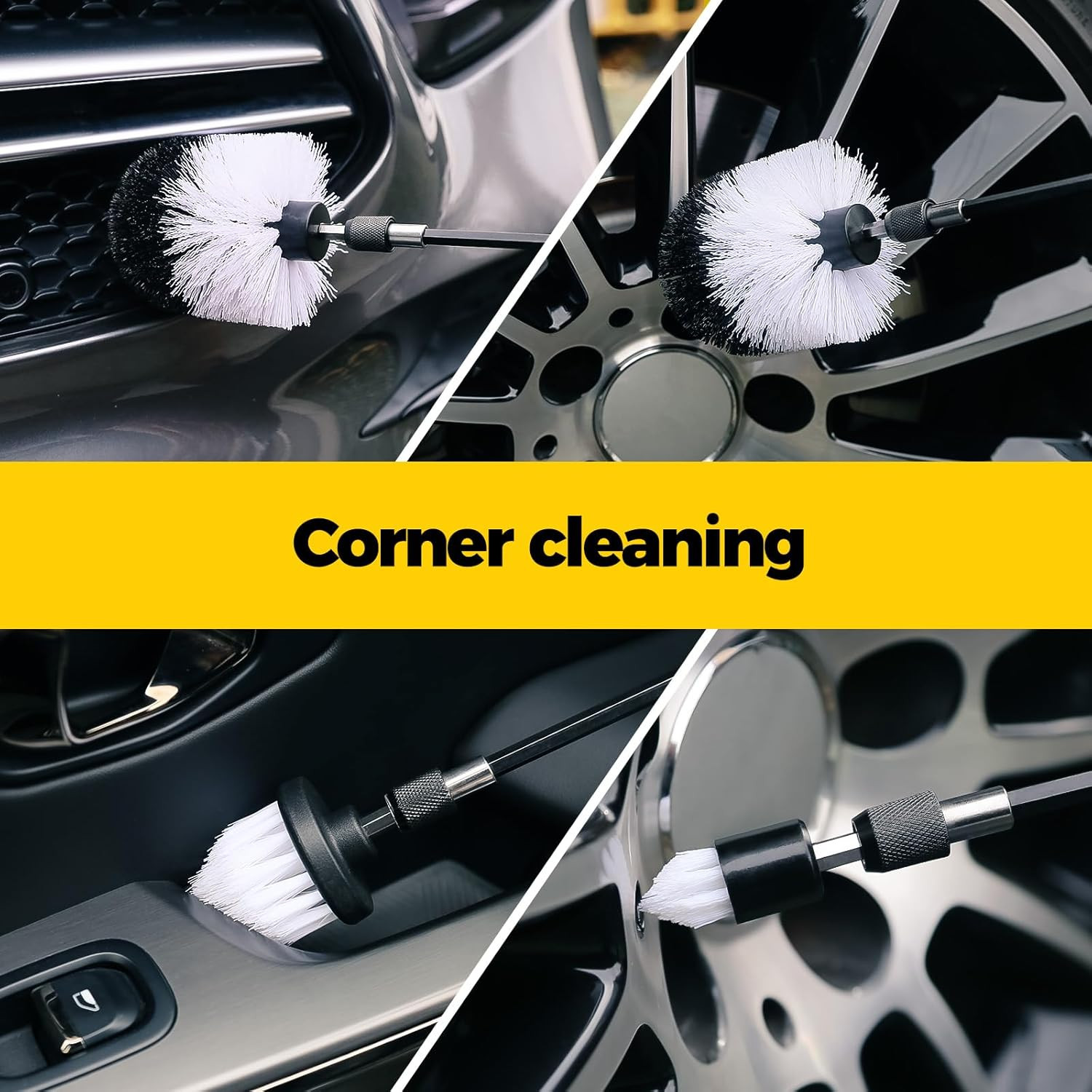 Holikme 7Pack Drill Brush Attachment Set-Car Interior Detailing Kit