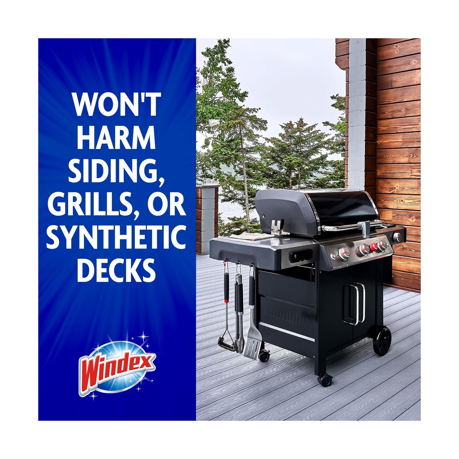 Windex Outdoor Window and Glass Cleaner for Hose Ammonia Free, Concentrated F…