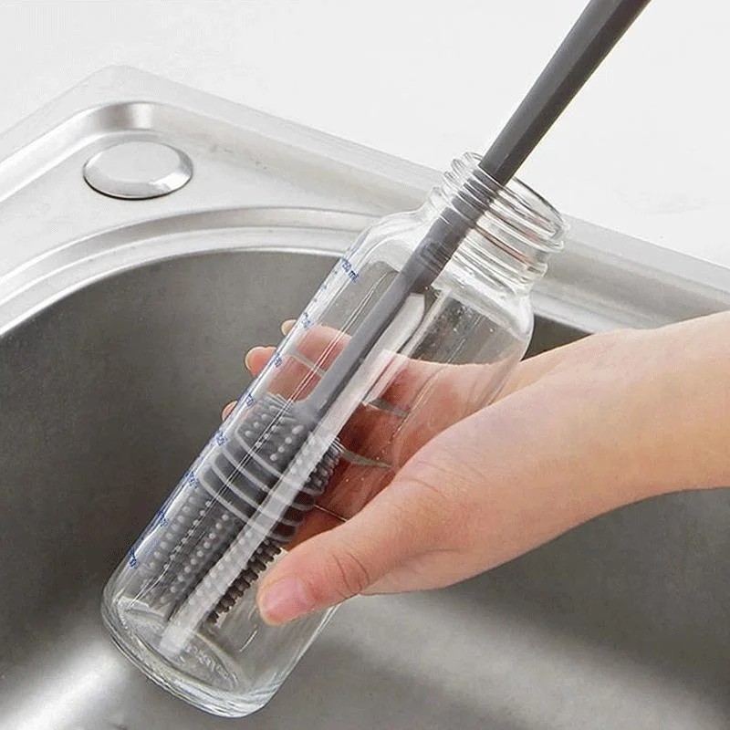 Silicone Milk Bottle Brush Water Bottle Glass Cleaning Brush