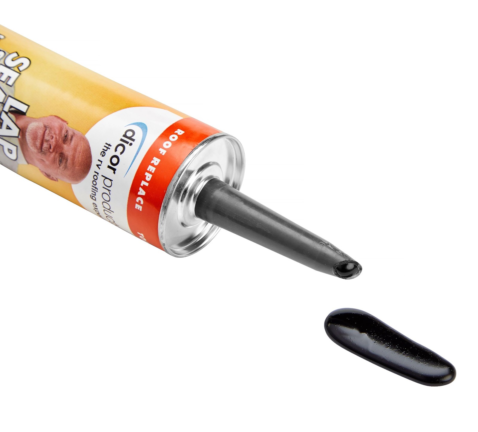 Dicor 501LSB-1 Self Leveling RV Roof Lap Sealant Tube Black 10.3 Oz Waterproof