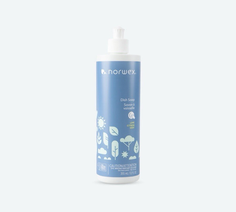NEW Norwex Dish Soap 12 Oz Lime Scent With Pull Cap