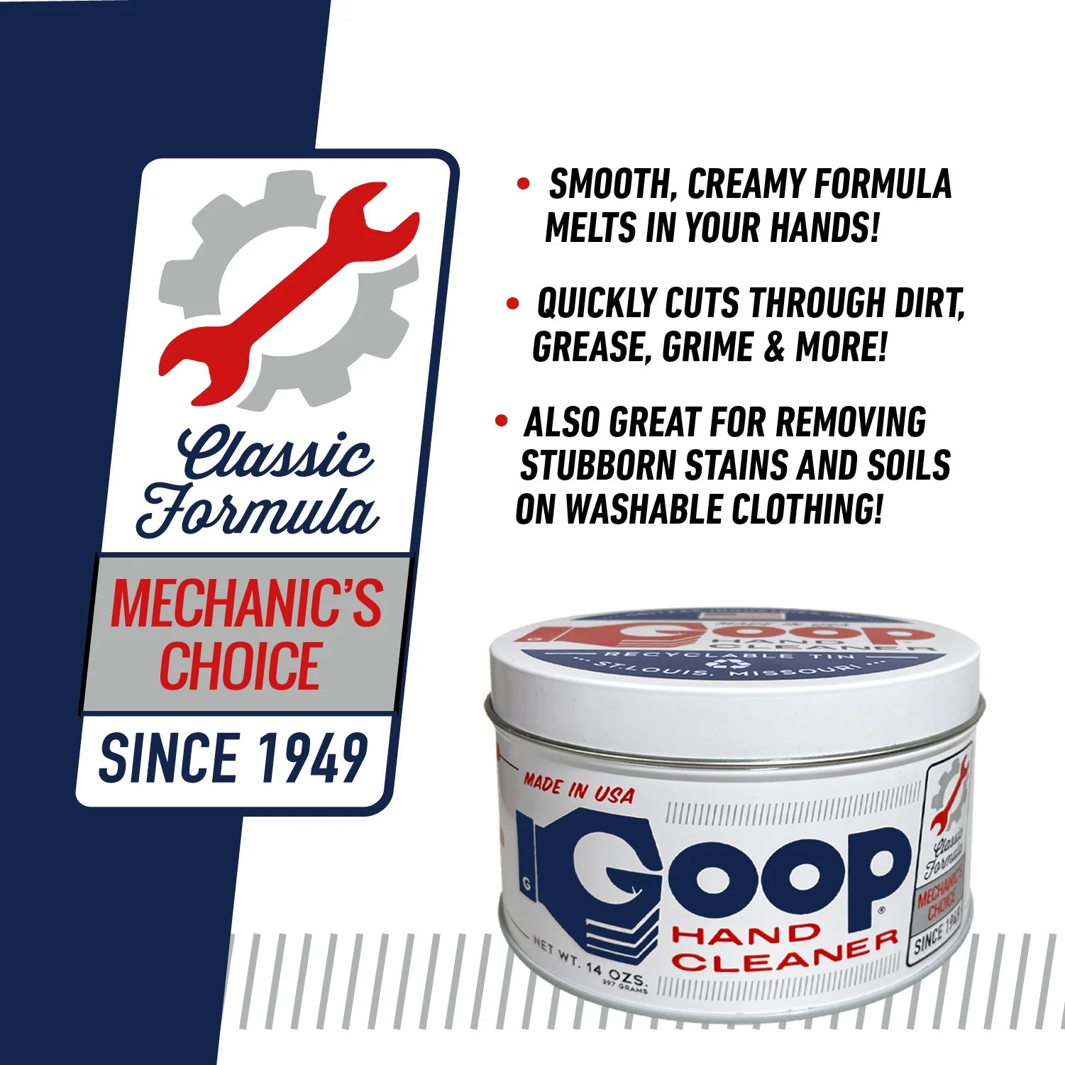 Classic Goop Heavy-Duty Waterless Hand Degreaser – 14 Oz for Mechanics
