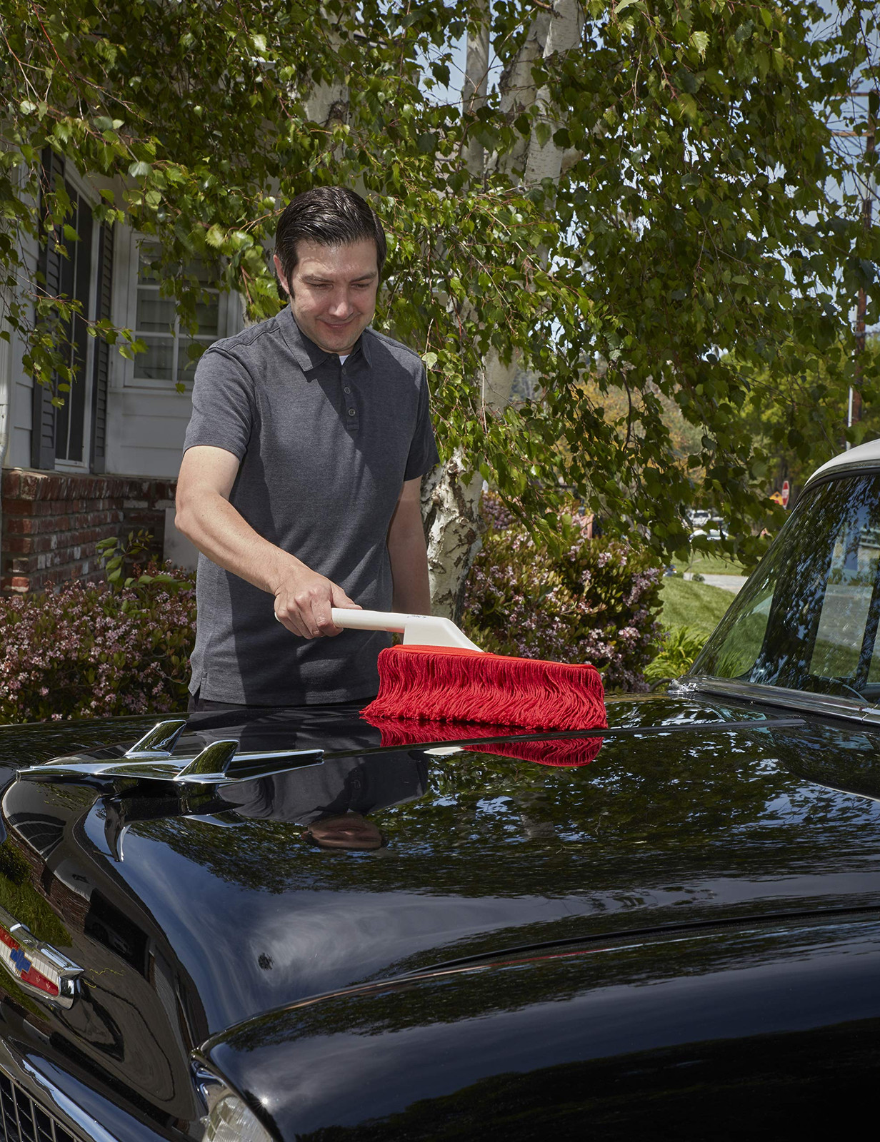 California Car Duster Standard Car Duster With Plastic Handle, Red 25″ (62443)