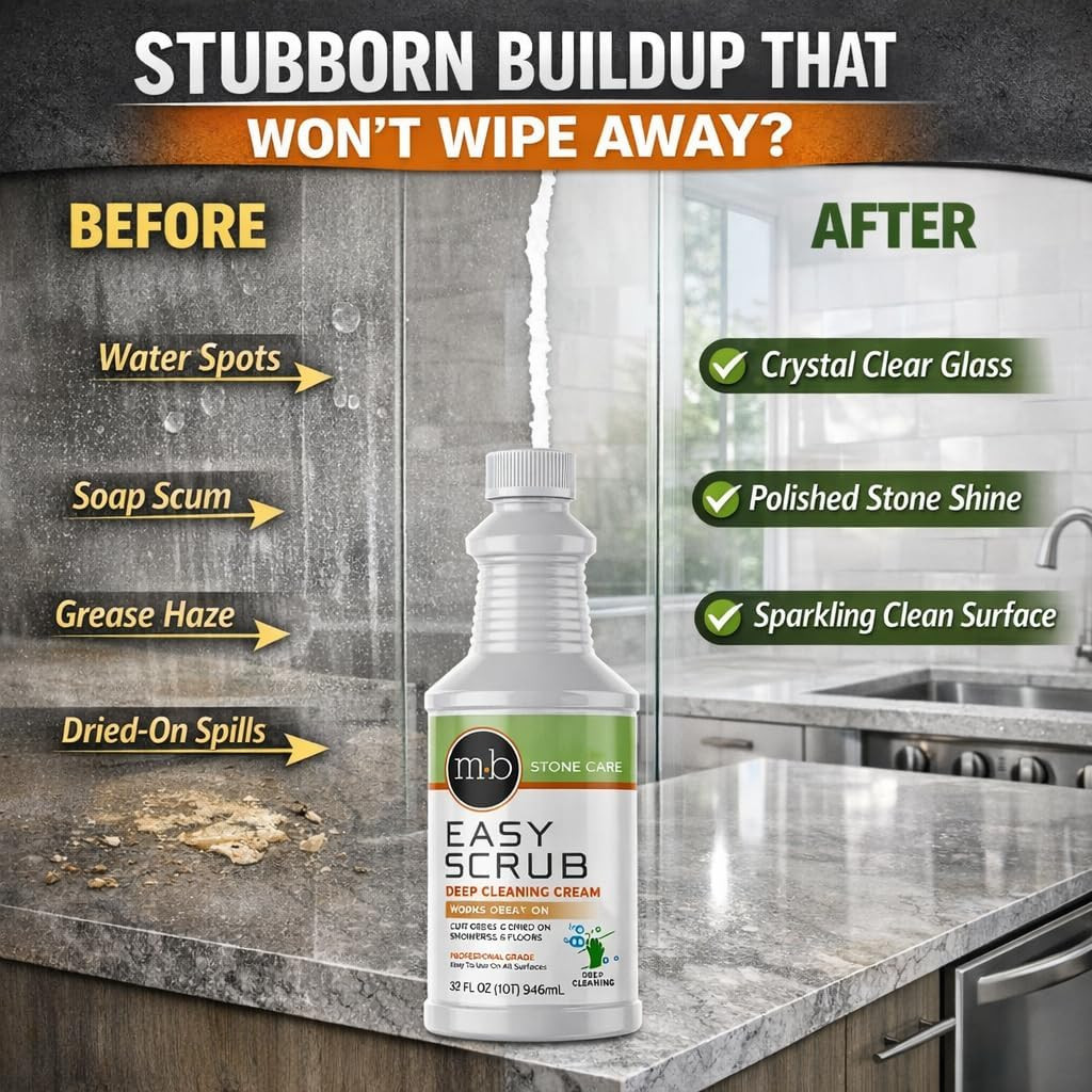 MB Stone Granite, Quartz Marble, Stone Countertop Cleaner for Countertops Shower