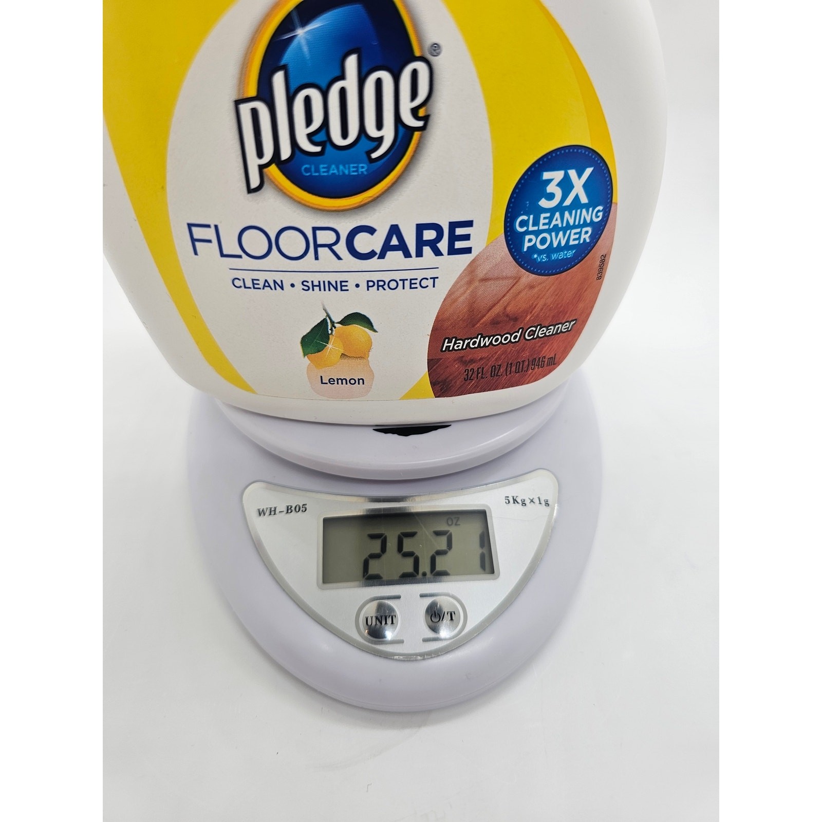 USED Pledge Floor Care Wood Spray Cleaner Lemon Scent